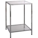Structure de table métal chromé 65,2 x 65,2 x 90 cm - Piètement table - Armature table - Ligne Square 25 chromé