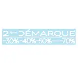 Sticker Soldes 2ème démarque 100 x 17,5 cm blanc - Affiches démarques