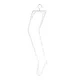 Cintre jambe mannequin femme plastique H 90 cm - Cintre lingerie, collants et bas - Transparent - Jambes et pieds