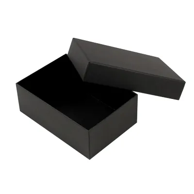 Boîte cadeau noire carton kraft 11 x 16 x 6 cm - Paquet de 6 - Boites cloches-4