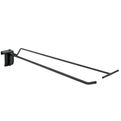 Broche simple pour barre de charge avec tige porte-étiquette 40 cm - Tige simple - Métal - Noir - Lot de 10 - Broches pour barre de charge