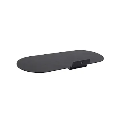 Tablette chaussure en tôle pour panneau rainuré 25 x 10 cm – Présentoir chaussure mural - Noir - Tablettes pour panneaux rainurés-2
