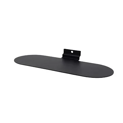 Tablette chaussure en tôle pour panneau rainuré 25 x 10 cm – Présentoir chaussure mural - Noir - Tablettes pour panneaux rainurés-3