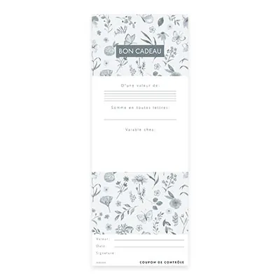 Bon cadeau fleurs et papillons aquarelle 12x12cm avec enveloppe – paquet de 12 - Bons cadeaux-2