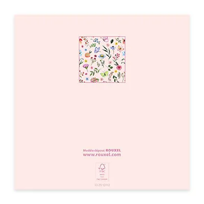 Bon cadeau fleurs et papillons aquarelle 12x12cm avec enveloppe – paquet de 12 - Bons cadeaux-3