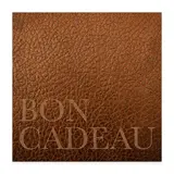 Bon cadeau cuir cognac 12x12cm avec enveloppe – paquet de 12 - Bons cadeaux