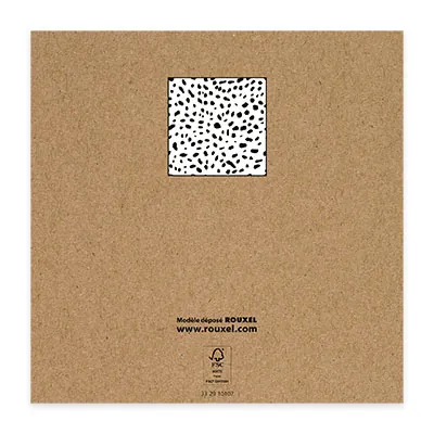 Bon cadeau graphique léopard noir & blanc 12x12cm avec enveloppe – paquet de 12 - Bons cadeaux-3