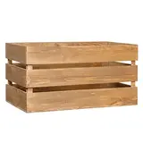 Caisse en bois - Cagette en bois - 60 x 35 x 30 cm - vernie - FSC - Caisse en bois