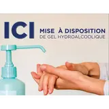 Pancarte Gel hydroalcoolique à disposition - Signalétique de sécurité