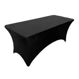 Housse de table extensible pour table 183 x 76 x 74 cm, noir