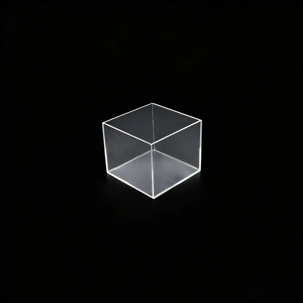 Cube de présentation transparent PMMA 12 x 12 x 10 cm - Cube plexi - Cube acrylique - Supports Plexi
