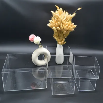 Cube de présentation transparent PMMA 20 x 20 x 20 cm - Cube plexi - Cube acrylique - Supports Plexi-3