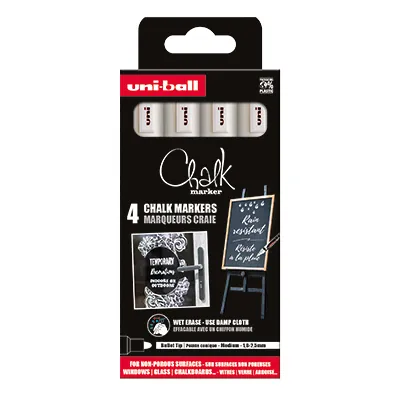Marqueurs craie - blanc - pointes rondes 1,8/2,5 mm - Marqueurs, Feutres craies