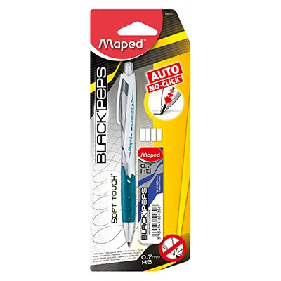 Porte-mines Black Peps - 0,7 mm + étui mines rechargeable - Crayons à papier-2