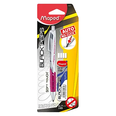 Porte-mines Black Peps - 0,7 mm + étui mines rechargeable - Crayons à papier-4
