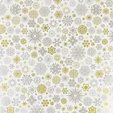 Papier cadeau kraft blanc flocons or/argent 70 cm x 25 m 60 g/m² – le rouleau - Papiers cadeaux Noël