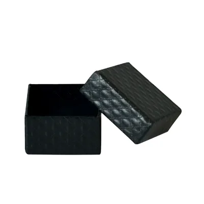 Écrin bijoux carton gaufré Noir 5 x 5 x 3 cm - Ecrin pour bague - Boîte bijoux - Paquet de 20 - Écrins à bijoux, Coffrets à bijoux-2
