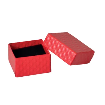Écrin bijoux carton gaufré Rouge 5 x 5 x 3 cm - Ecrin pour bague - Boîte bijoux - Paquet de 20 - Écrins à bijoux, Coffrets à bijoux-2