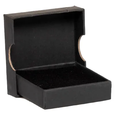 Écrin bijou plat pour pendentif et boucles carton kraft noir 6 x 6 x 1,6 cm insert velours - Boite bijoux – Lot de 20 - Écrins à bijoux, Coffrets à bijoux-2