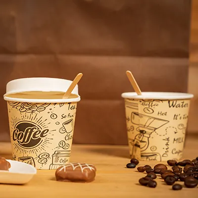Gobelet expresso 10 cl / 4oz ø 6,7 cm - Gobelet carton - Gobelet café - Brun / Noir - Lot de 50 - Gobelets carton, Gobelets café-2