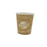 Gobelet boisson chaude 18 cl / 6oz ø 7,8 cm - Gobelet carton - Gobelet café - Brun / Blanc - Lot de 50 - Gobelets carton, Gobelets café