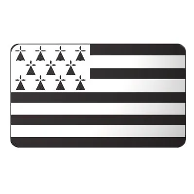 Étiquette adhésive drapeau breton 32 x 19 mm - Autocollant drapeau breton - Boîte de 500 - Étiquettes cadeaux adhésives