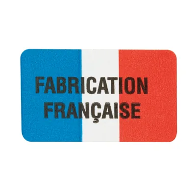 Étiquette adhésive FABRICATION FRANÇAISE 32 x 19 mm - Autocollant Fabrication Française - Boîte de 500 - Étiquettes cadeaux adhésives