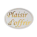 Étiquettes cadeaux adhésives Plaisir d'offrir Or 40 x 30 mm - Boîte de 500 - Étiquettes cadeaux adhésives