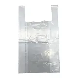 Sac bretelle plastique réutilisable transparent PEBD 28-29L 50μ 30 x 28 x 50 cm - Liasse de 500 - Sacs plastique bretelles