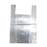 Sac bretelle plastique réutilisable transparent PEBD 28-29L 50μ 40 x 20 x 60 cm - Liasse de 500 - Sacs plastique bretelles