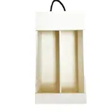 Coffret bois ouvert en façade - 2 bouteilles - 20,8 x 37,5 cm - Coffrets pour bouteilles de vin, Boîtes pour bouteilles de vin