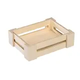 Mini cagette bois naturel 17,5 x 13,5 x 5 cm - Caisse de présentation en bois - Lot de 10 - Barquettes bois, Cagettes bois, Paniers bois