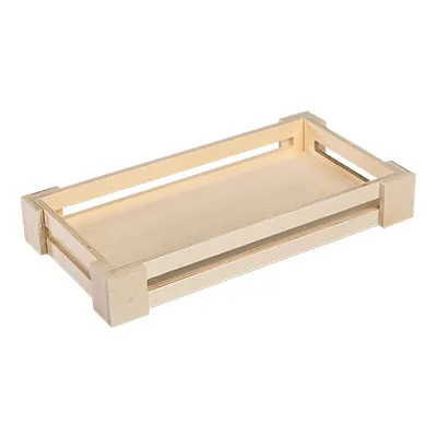 Cagette bois naturel 26,5 x 14,5 x 3,8 cm - Caisse de présentation en bois - Lot de 10 - Barquettes bois, Cagettes bois, Paniers bois