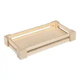 Cagette bois naturel 26,5 x 14,5 x 3,8 cm - Caisse de présentation en bois - Lot de 10 - Barquettes bois, Cagettes bois, Paniers bois