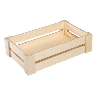 Cagette bois naturel 27,5 x 17,5 x 7 cm - Caisse de présentation en bois - Lot de 10 - Barquettes bois, Cagettes bois, Paniers bois