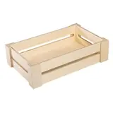 Cagette bois naturel 27,5 x 17,5 x 7 cm - Caisse de présentation en bois - Lot de 10 - Barquettes bois, Cagettes bois, Paniers bois
