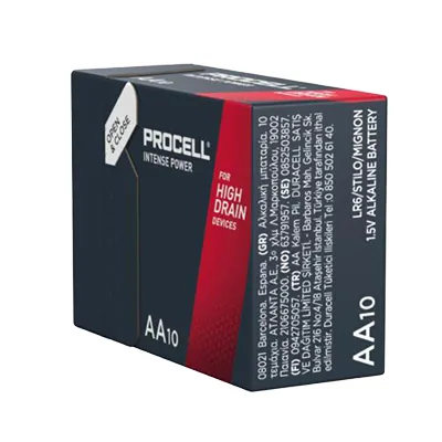 Pile alcaline AA LR6 Procell Intense 1,5V 3075 mAh – Lot de 10 - Piles-2