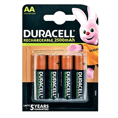 Pack 4 piles rechargeables accus AAA NiMH Duracell Ultra 1,2V 900mAh - Piles