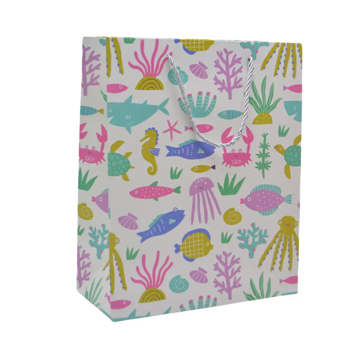 Sac papier motif animaux de la jungle 26x12x32 cm – Paquet de 20 - Sacs pelliculés à motifs-2