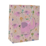 Sac papier motif éléphants 26x12x32 cm – Paquet de 20 - Sacs pelliculés à motifs
