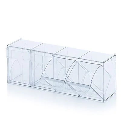 Bac 4 tiroirs basculants transparent 60 x 16,8 x 20,7 cm - Bac-tiroir basculant - Bloc 4 tiroirs basculants - Blocs tiroirs-3