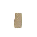 Sac SOS kraft brun à pois blancs 9+6x18cm 70g/m² – Paquet de 250
