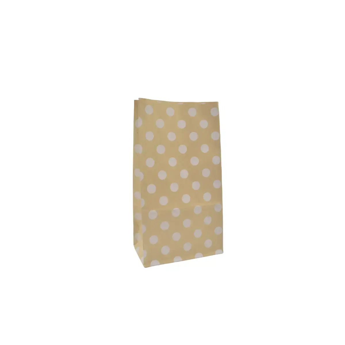 Sac SOS kraft brun à pois blancs 13+8x24cm 70g/m² – Paquet de 250 - Pochettes SOS kraft
