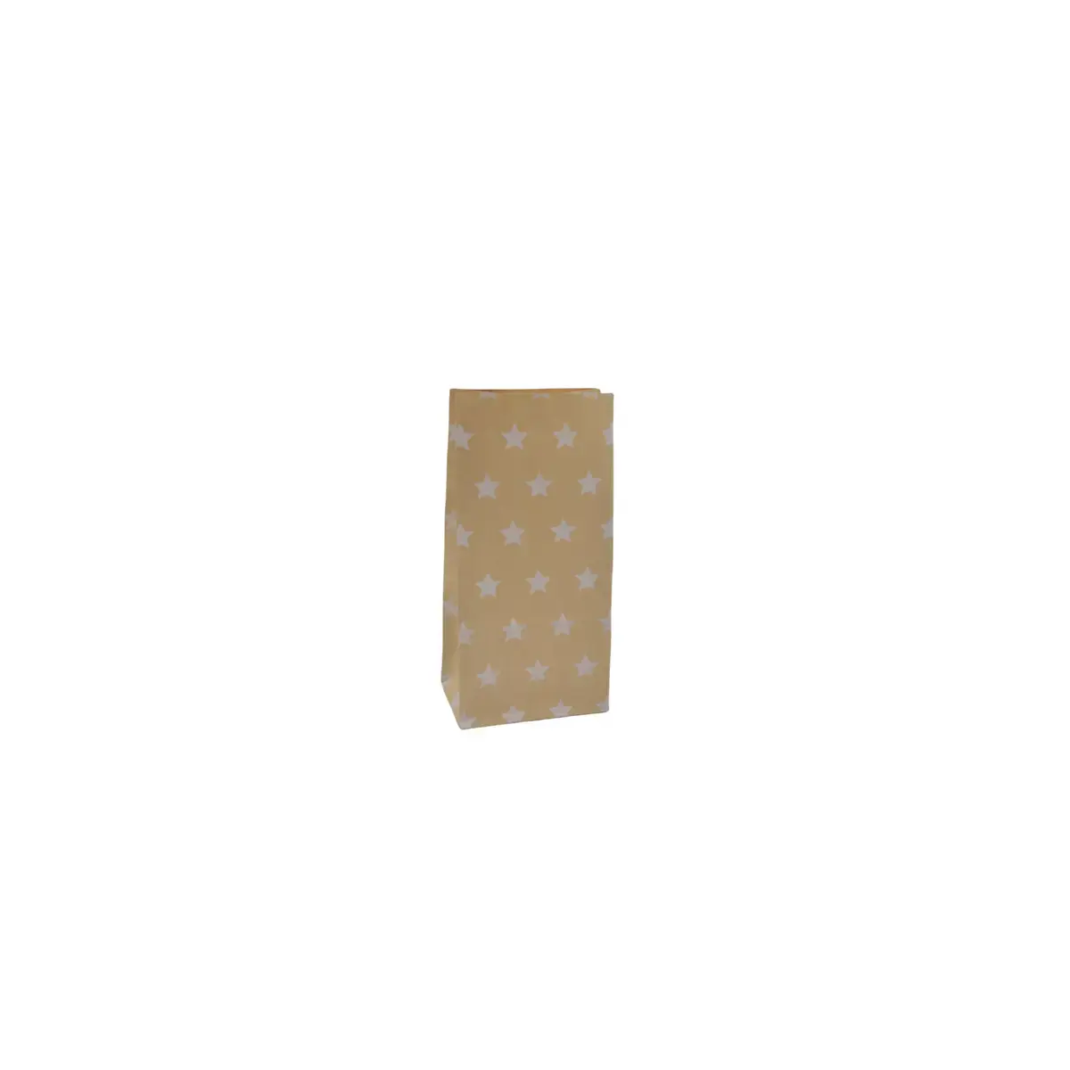 Sac SOS kraft brun à étoiles blanches 9+6x18cm 70g/m² – Paquet de 250 - Pochettes SOS kraft