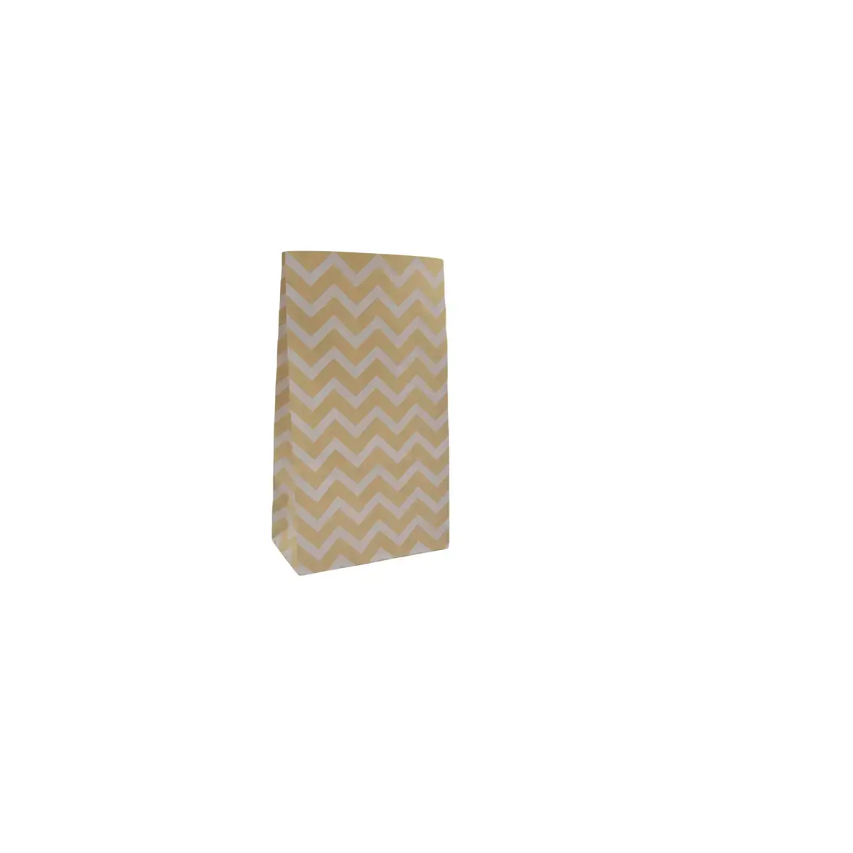 Sac SOS kraft brun à chevrons blancs 13+8x24cm 70g/m² – Paquet de 250 - Pochettes SOS kraft