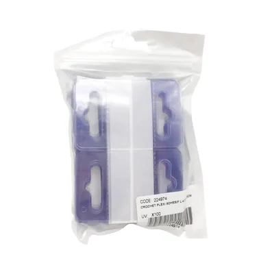 Crochet de suspension auto-adhésif PVC transparent 42 x 35 mm, paquet de 100 - Sacs rabats adhésifs-3
