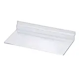 Tablette plastique transparente pour panneau rainuré 24,8 x 10,5 x 2 cm, ép. 2,2 mm - Lot de 10 - Tablettes pour panneaux rainurés