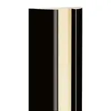 Moulure bois pour crémaillère 10 x 4 x 240 cm - Noir brillant - Lot de 2