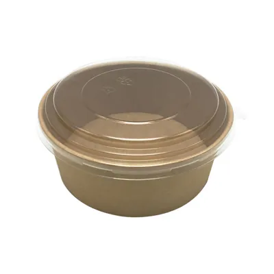 Saladier carton rond brun 750 ml ø 15 x 6 cm - Bol kraft - Bol salade - Lot de 50 - Boîtes salade, Bols salade-3