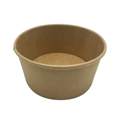 Saladier carton rond brun 1L ø 15 x 7,5 cm - Bol kraft - Bol salade - Lot de 50 - Boîtes salade, Bols salade